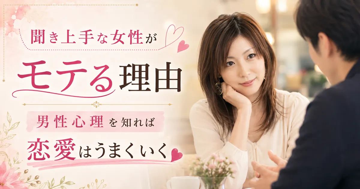 男性の話を興味深く聞く女性